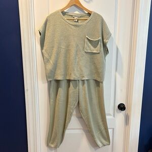 Sincerely Jules Sage Green 2pc Sweater Set